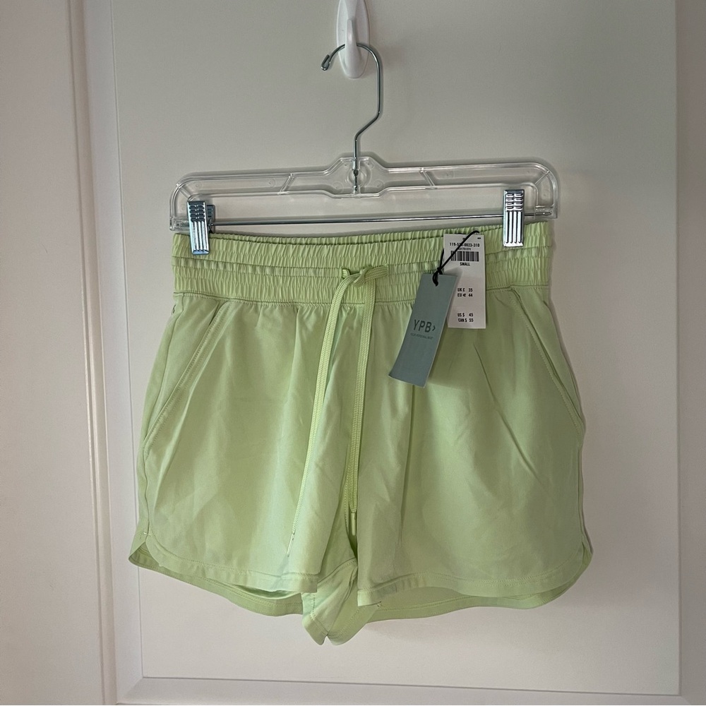Abercrombie and Fitch YPB Green High Rise Workout Shorts